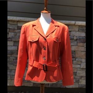 Harris Wallace jacket size 8,stunning orange/coral